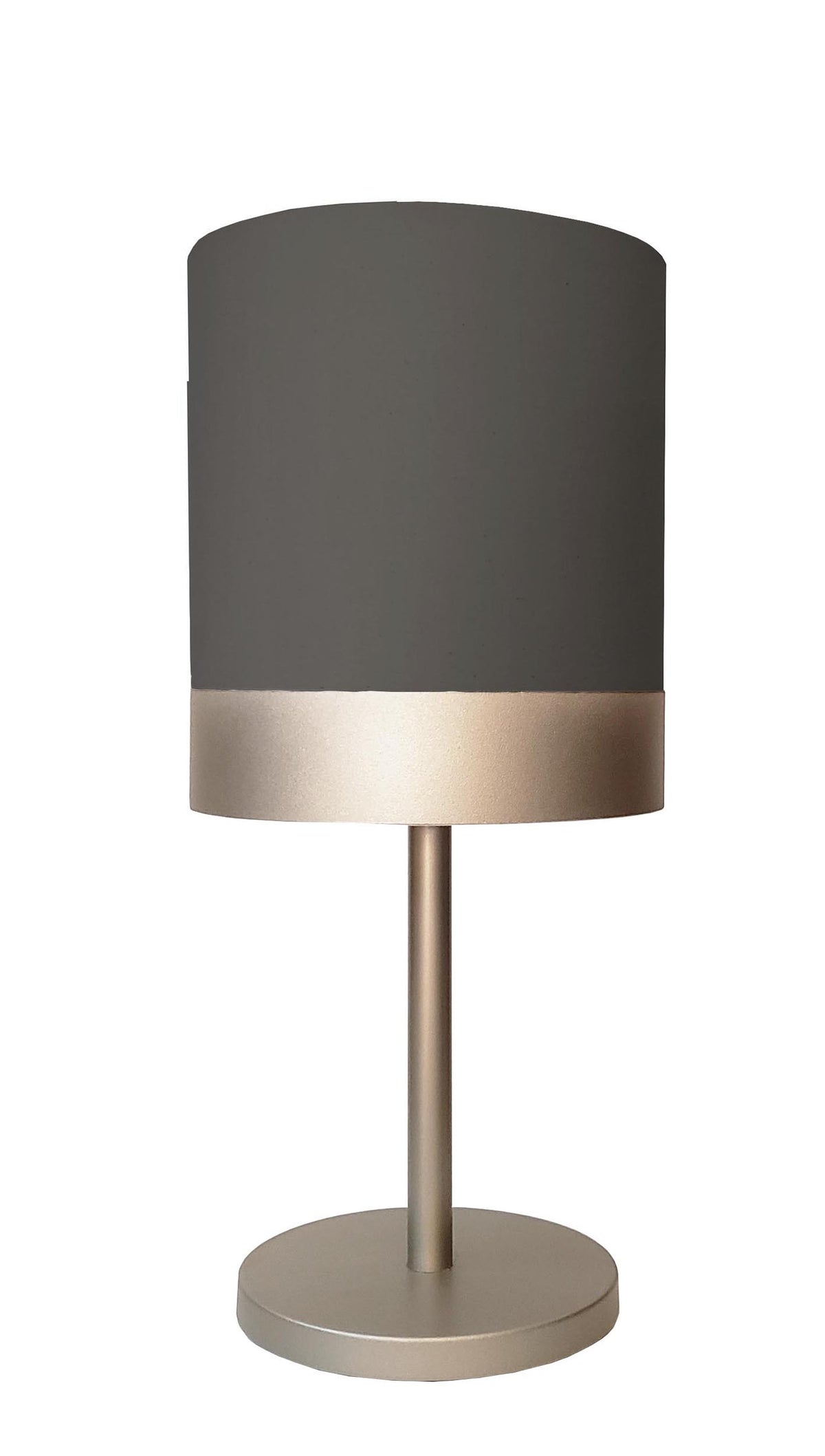 Abajur Quarto Alumínio Cor Bronze Cúpula Crú 20x43