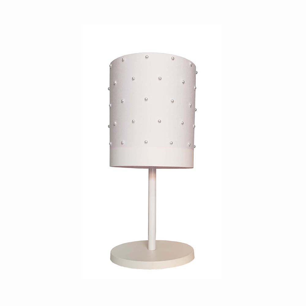 Luminária de mesa Infantil Pérolas Base branca 20X41