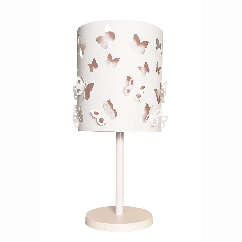 Luminaria de mesa Infantil Borboletas Base branca 20x41