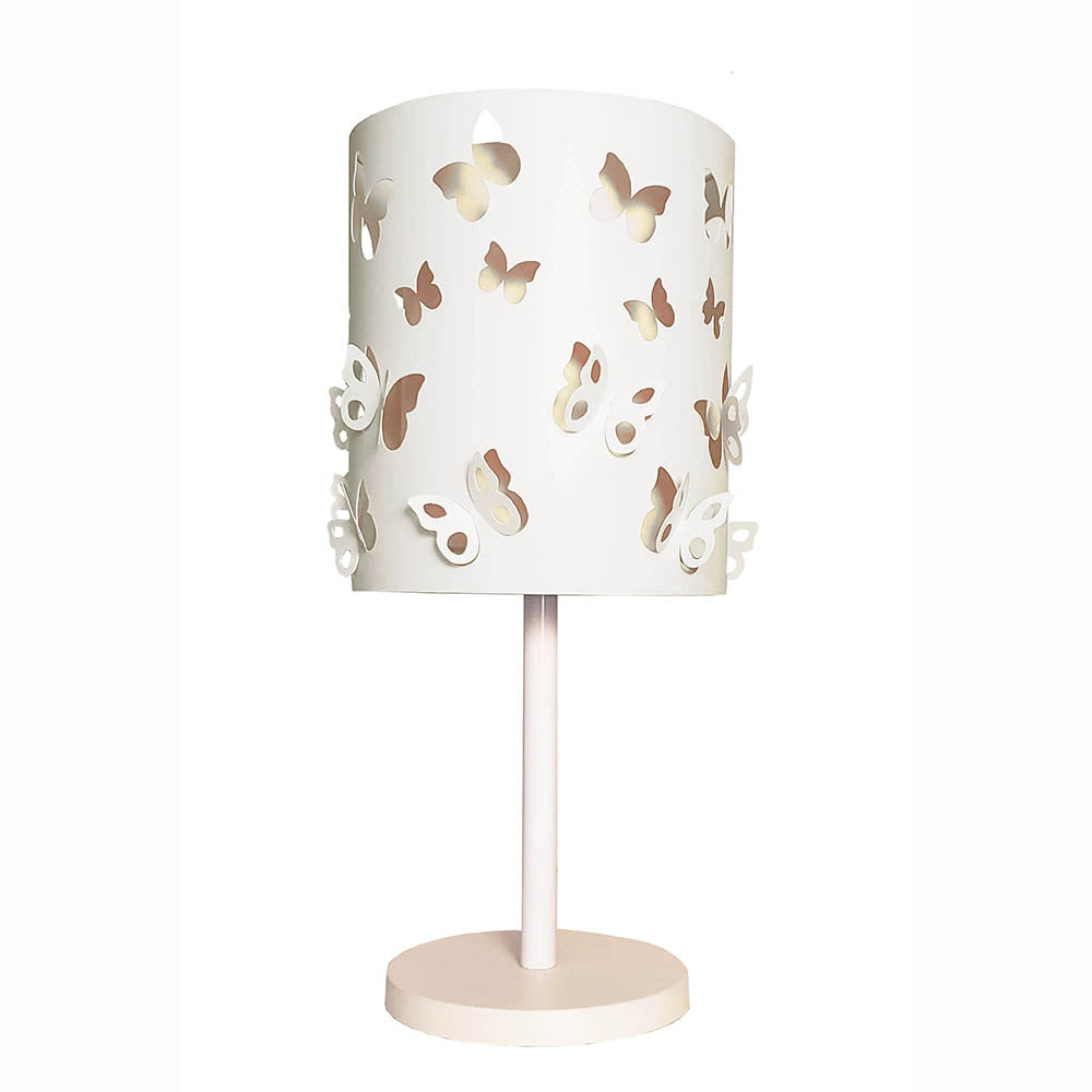 Luminaria de mesa Infantil Borboletas Base branca 20x41