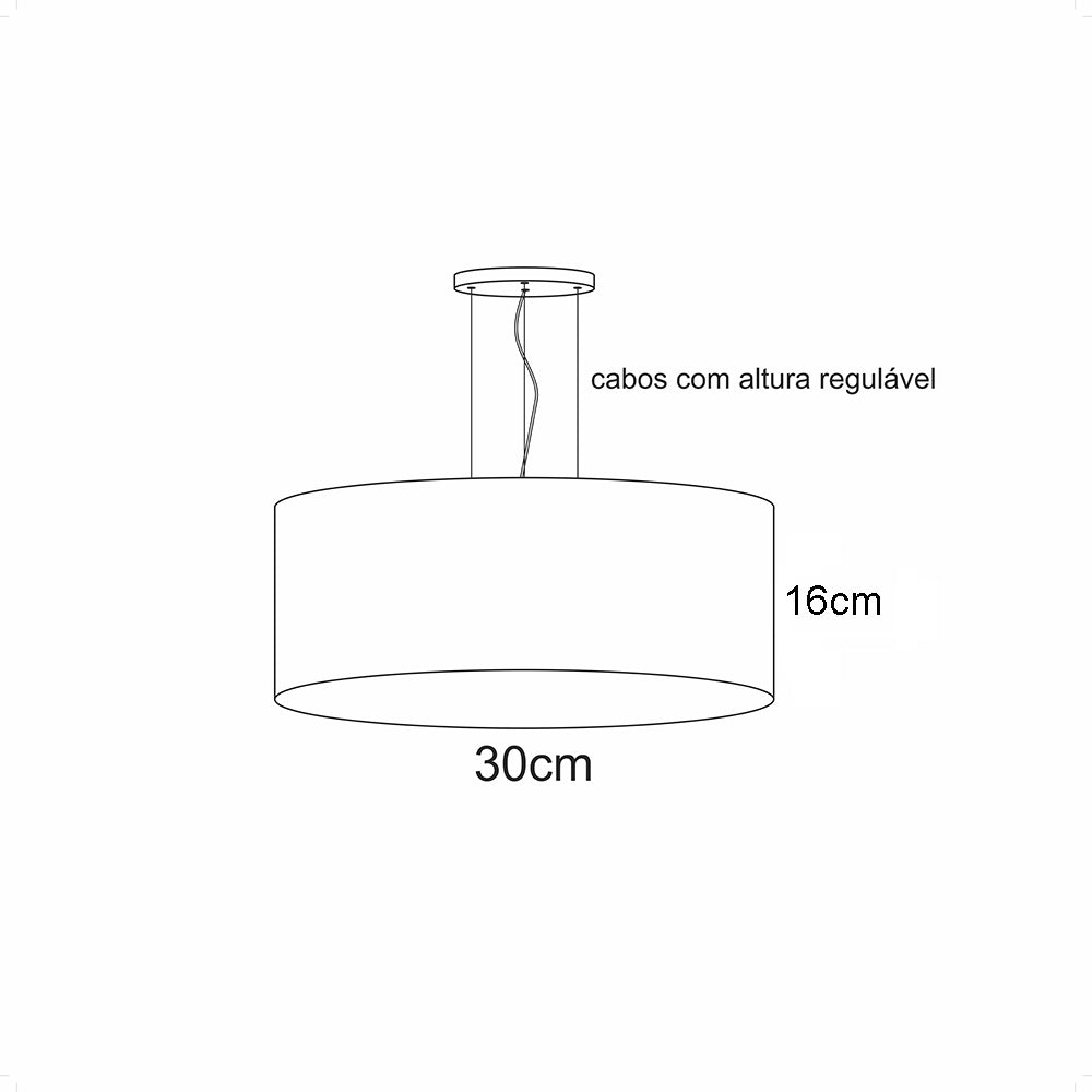 Luminária de teto Pendente Infantil Carrinhos 30x16
