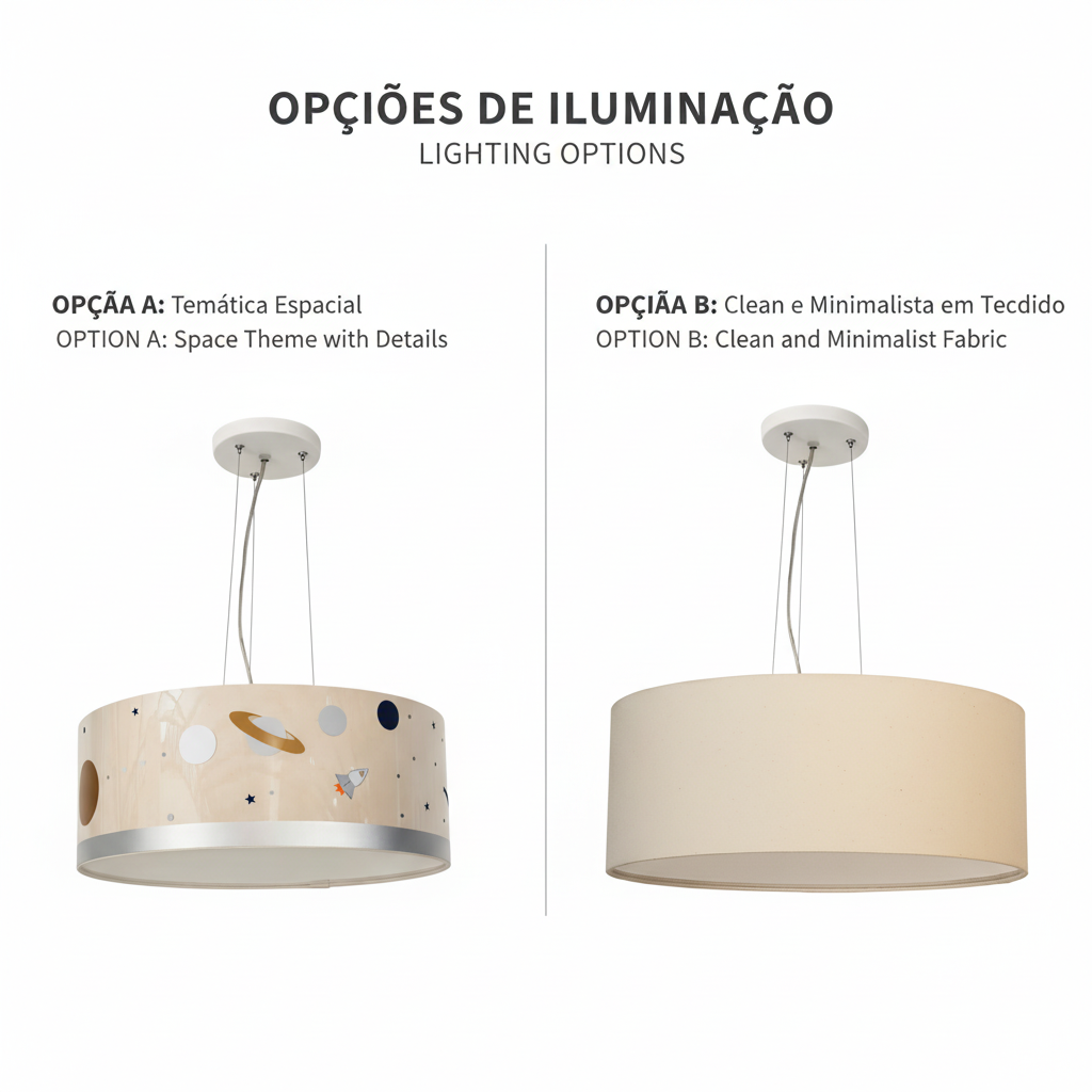 Pendente Infantil Foguete Espaço Sideral 40x15 2 em 1 Bege