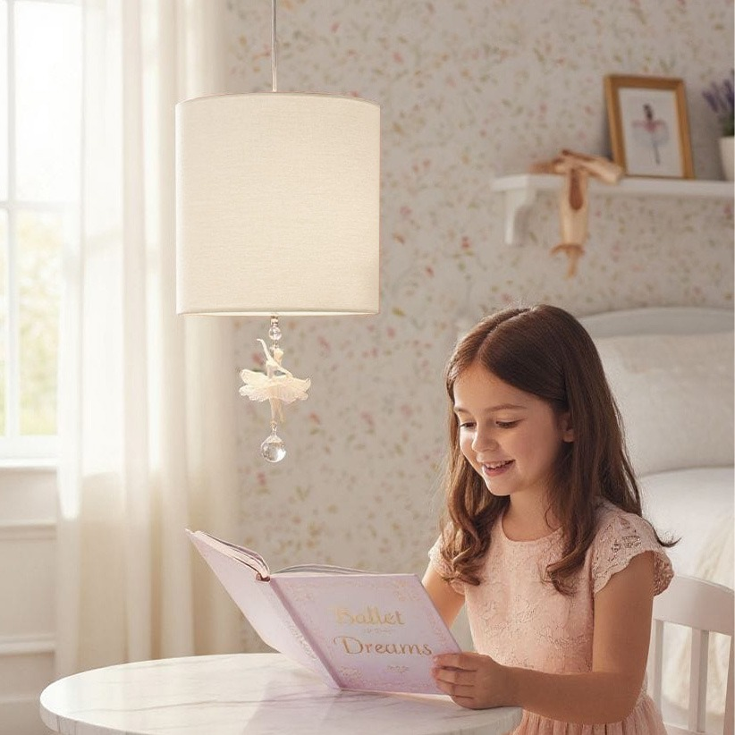 Lustre Pendente Bailarina 25x25 Quarto Infantil de Menina