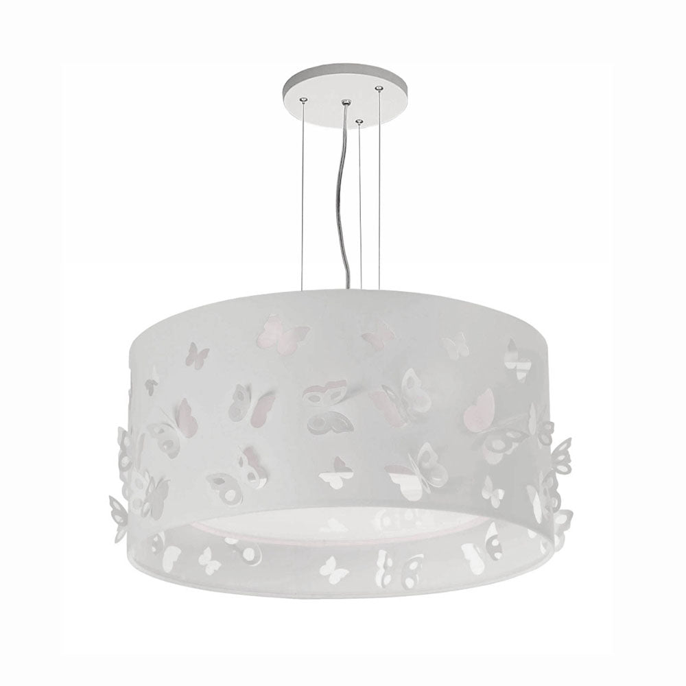 Lustre Infantil Pendente Borboletas Duplo 30x16cm