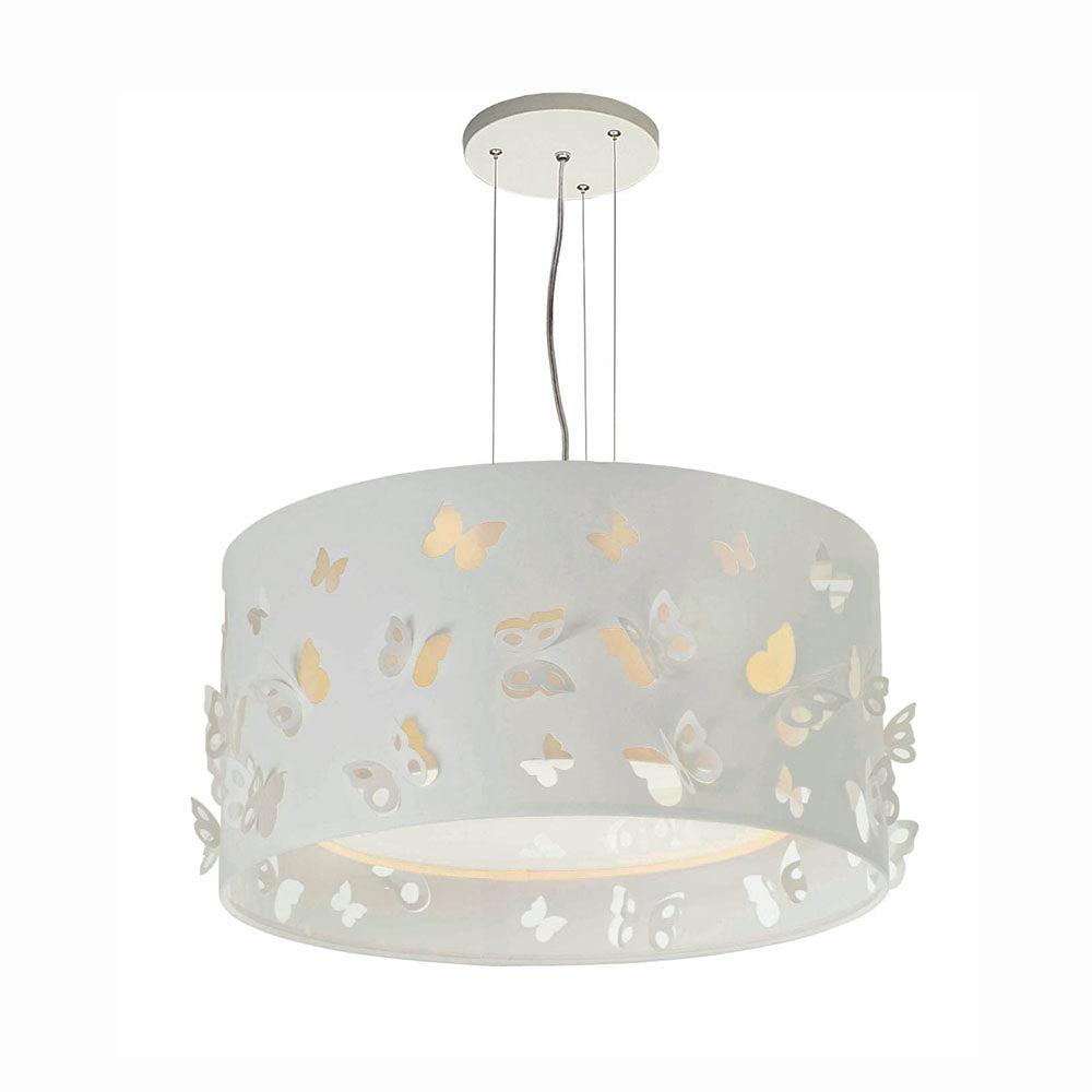 Lustre Infantil Pendente Borboletas Duplo 30x16cm