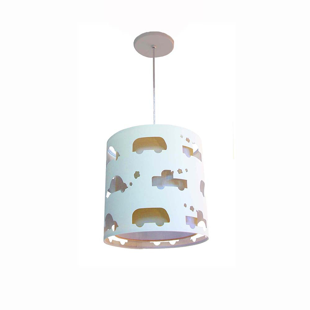 Luminária de teto Pendente Infantil Carrinhos 25x25