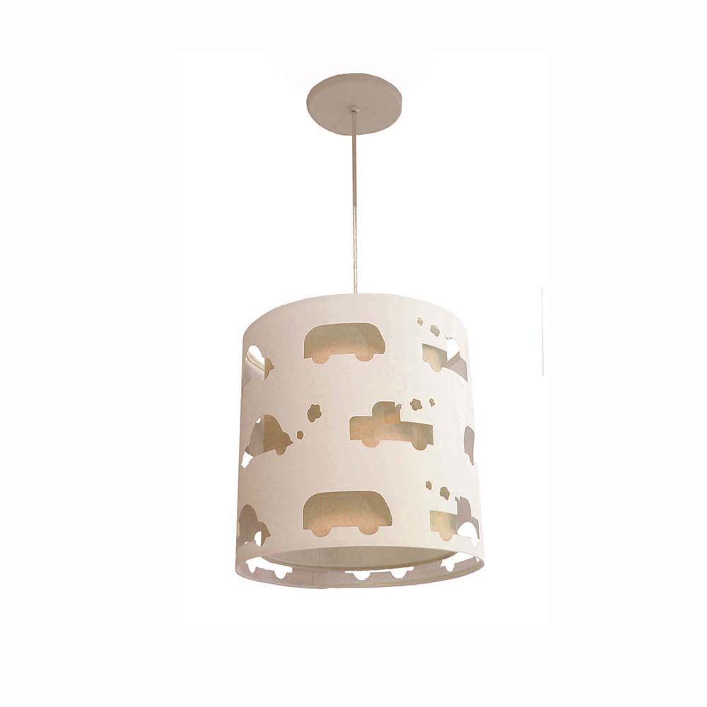 Luminária de teto Pendente Infantil Carrinhos 25x25