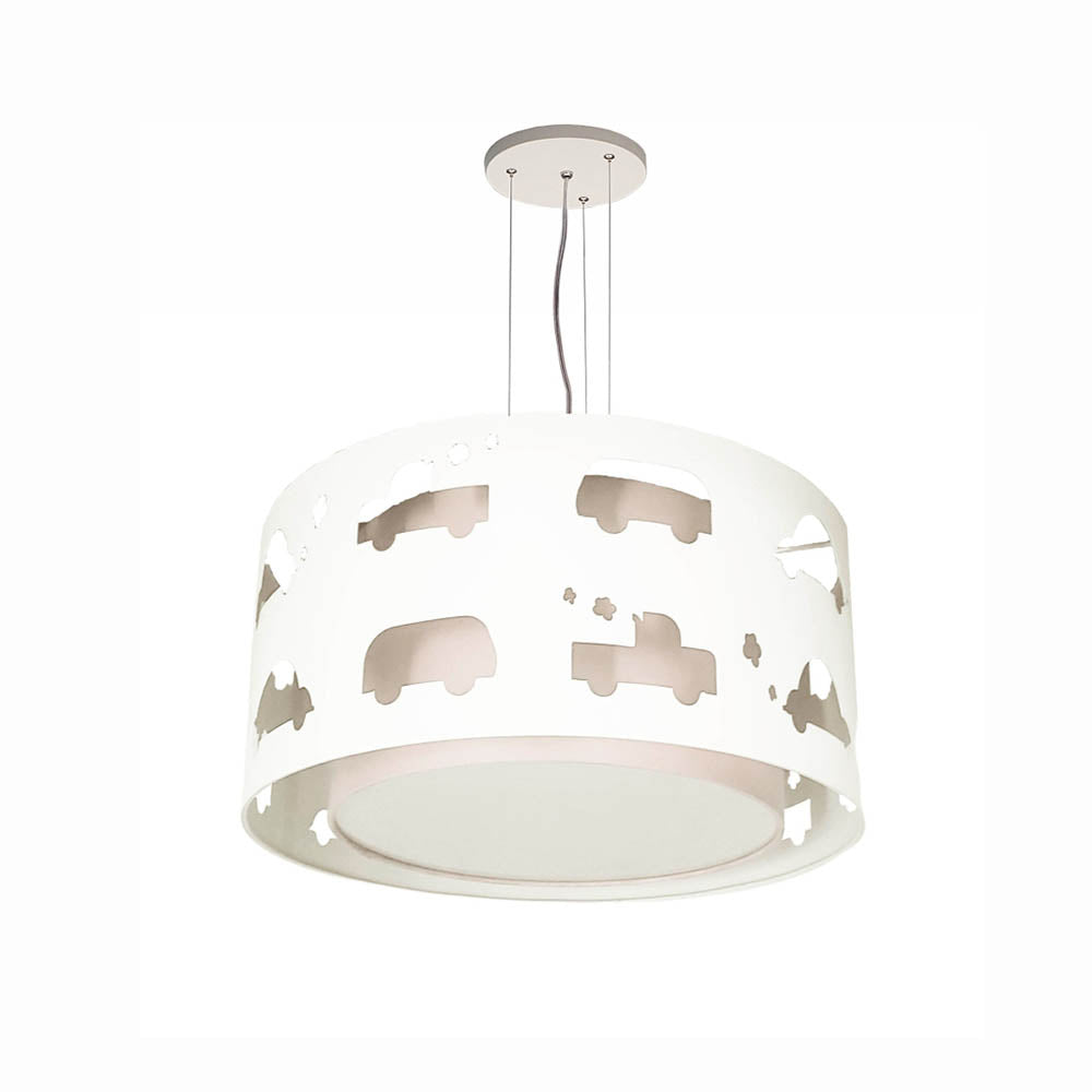 Luminária de teto Pendente Infantil Carrinhos 30x16