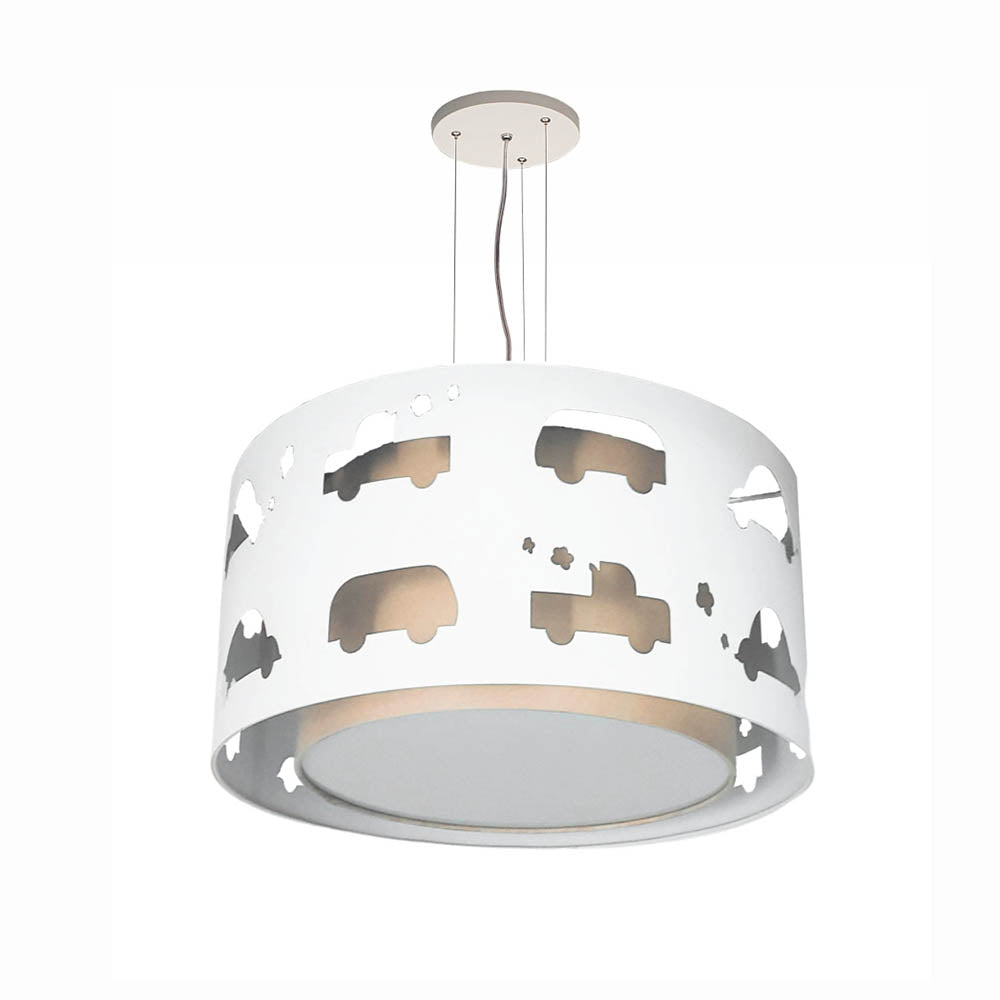 Luminária de teto Pendente Infantil Carrinhos 30x16