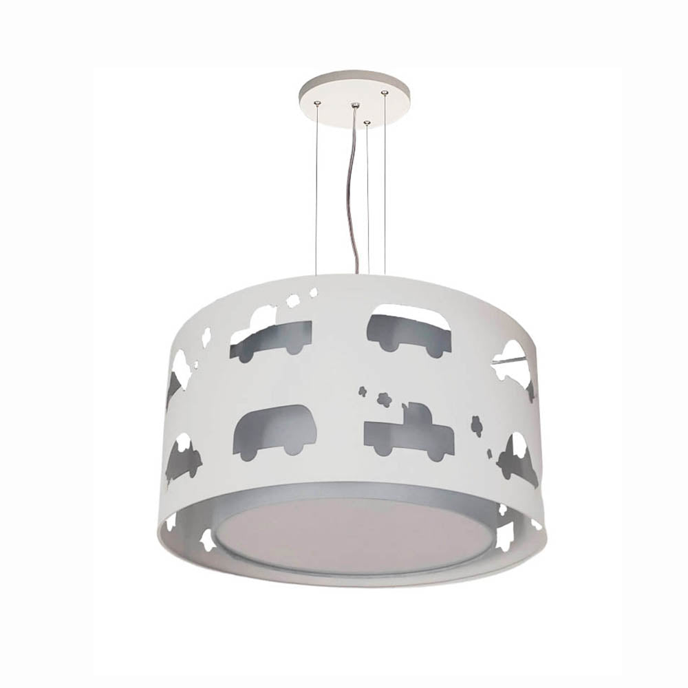 Luminária de teto Pendente Infantil Carrinhos 30x16