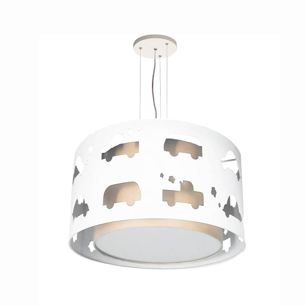 Luminária de teto Pendente Infantil Carrinhos 30x16