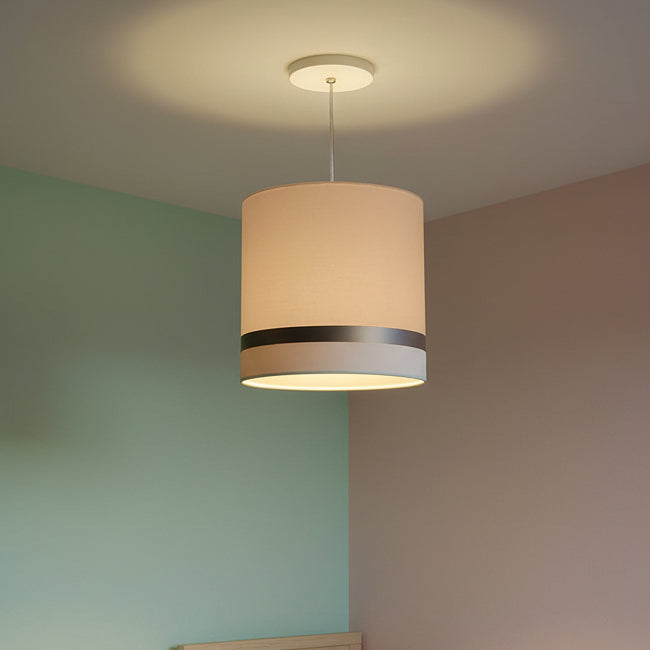 Lustre Pendente Faixas Bronze Cúpula 25x25