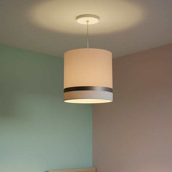 Lustre Pendente Faixas Bronze Cúpula 25x25