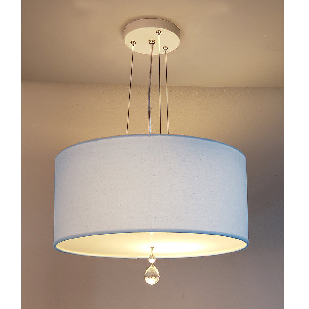 Luminária de Teto Pendente Lili Com Cristal Cúpula 30x15 2 E-27