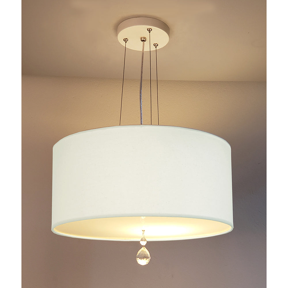 Luminária de Teto Pendente Lili Com Cristal Cúpula 30x15 2 E-27