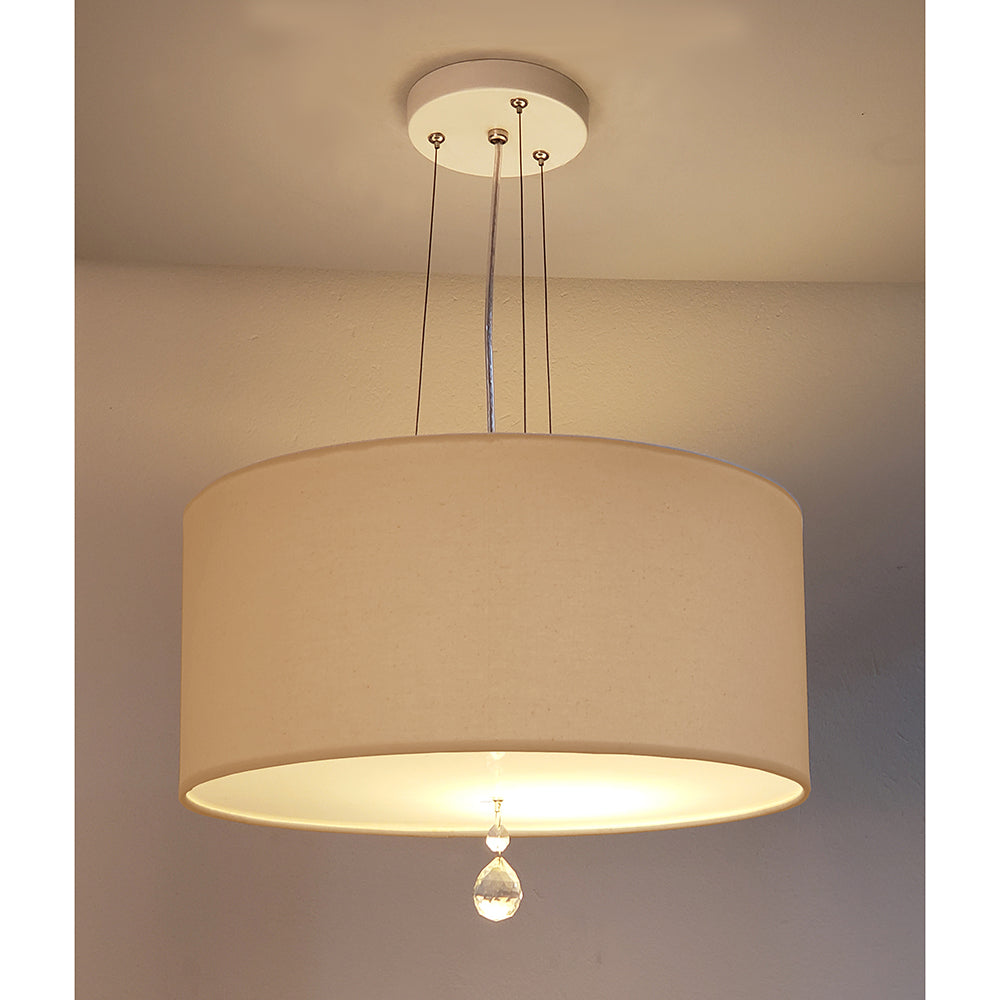 Luminária de Teto Pendente Lili Com Cristal Cúpula 30x15 2 E-27