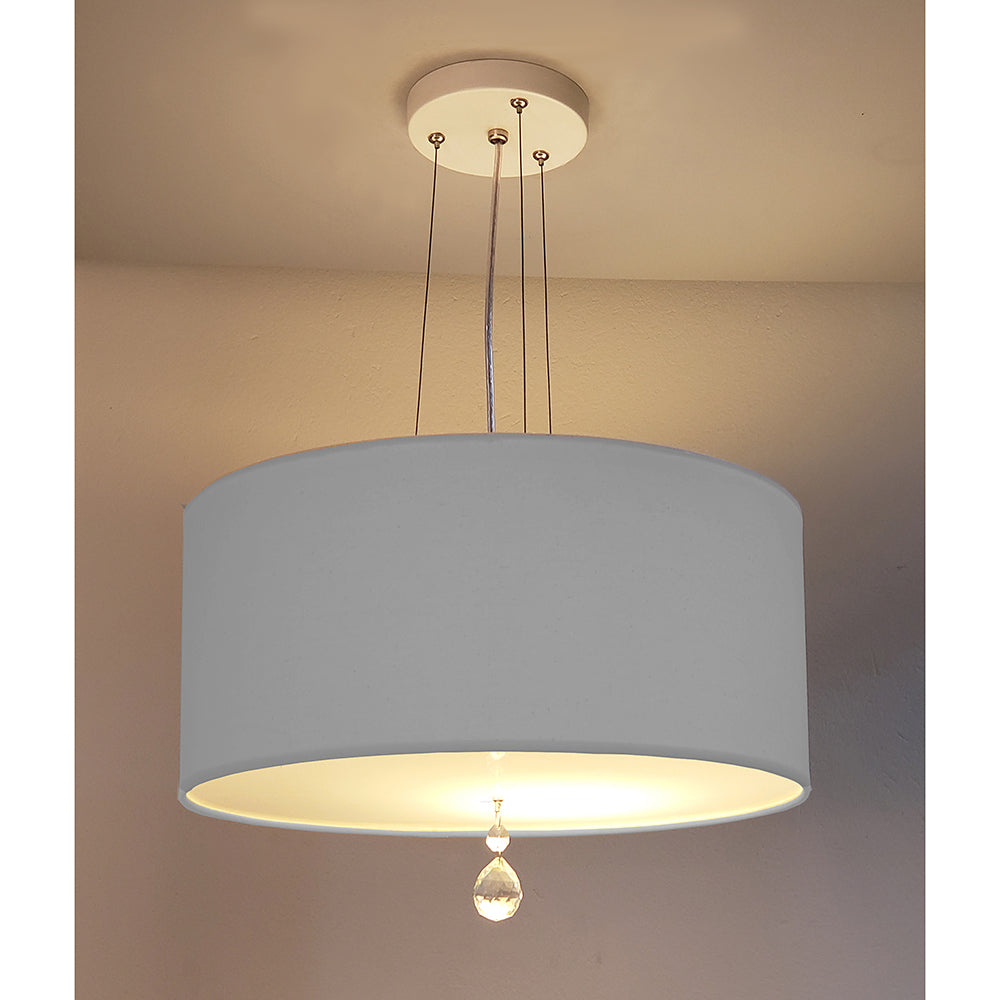 Luminária de Teto Pendente Lili Com Cristal Cúpula 30x15 2 E-27