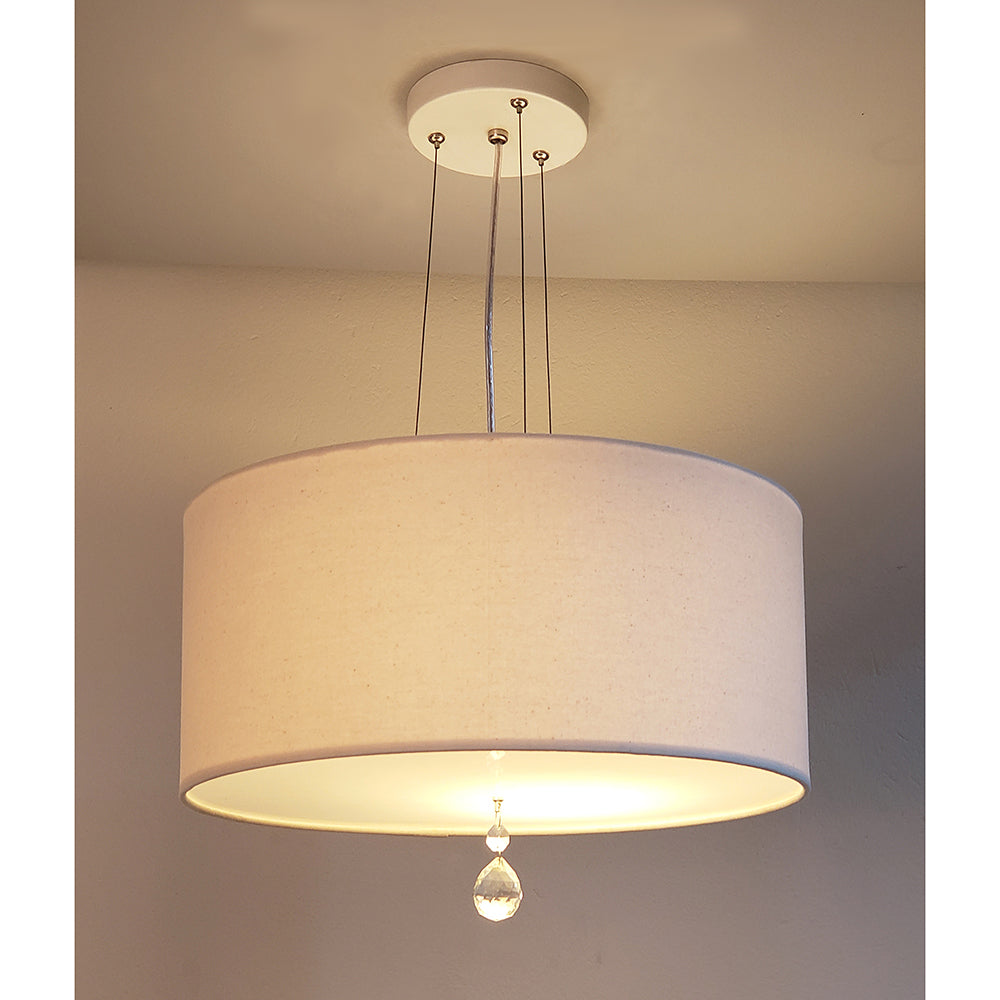 Luminária de Teto Pendente Lili Com Cristal Cúpula 30x15 2 E-27