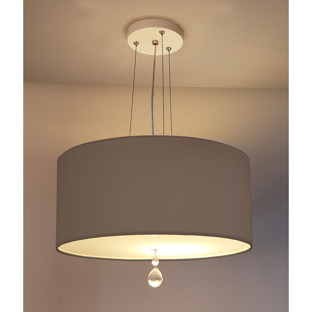 Luminária de Teto Pendente Lili Com Cristal Cúpula 30x15 2 E-27