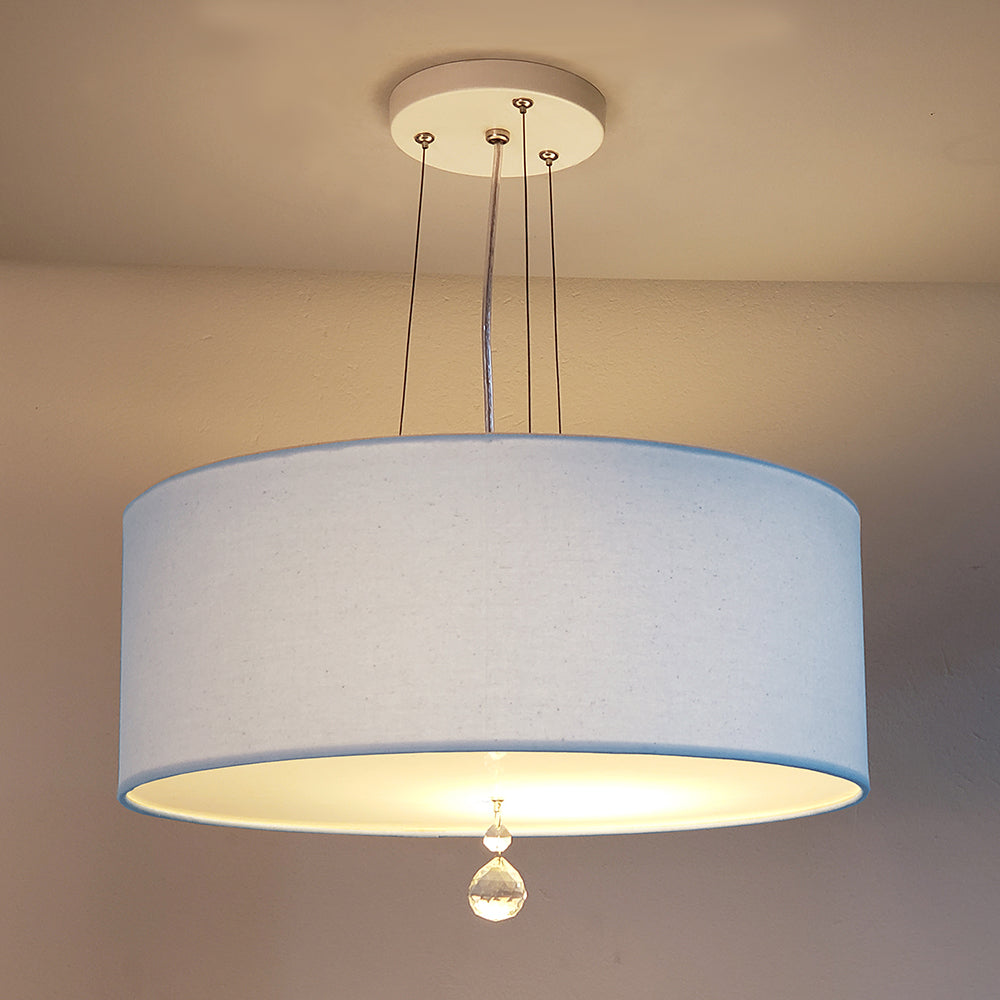 Luminária de Teto Pendente Lili Com Cristal Cúpula 40x15 2 E-27