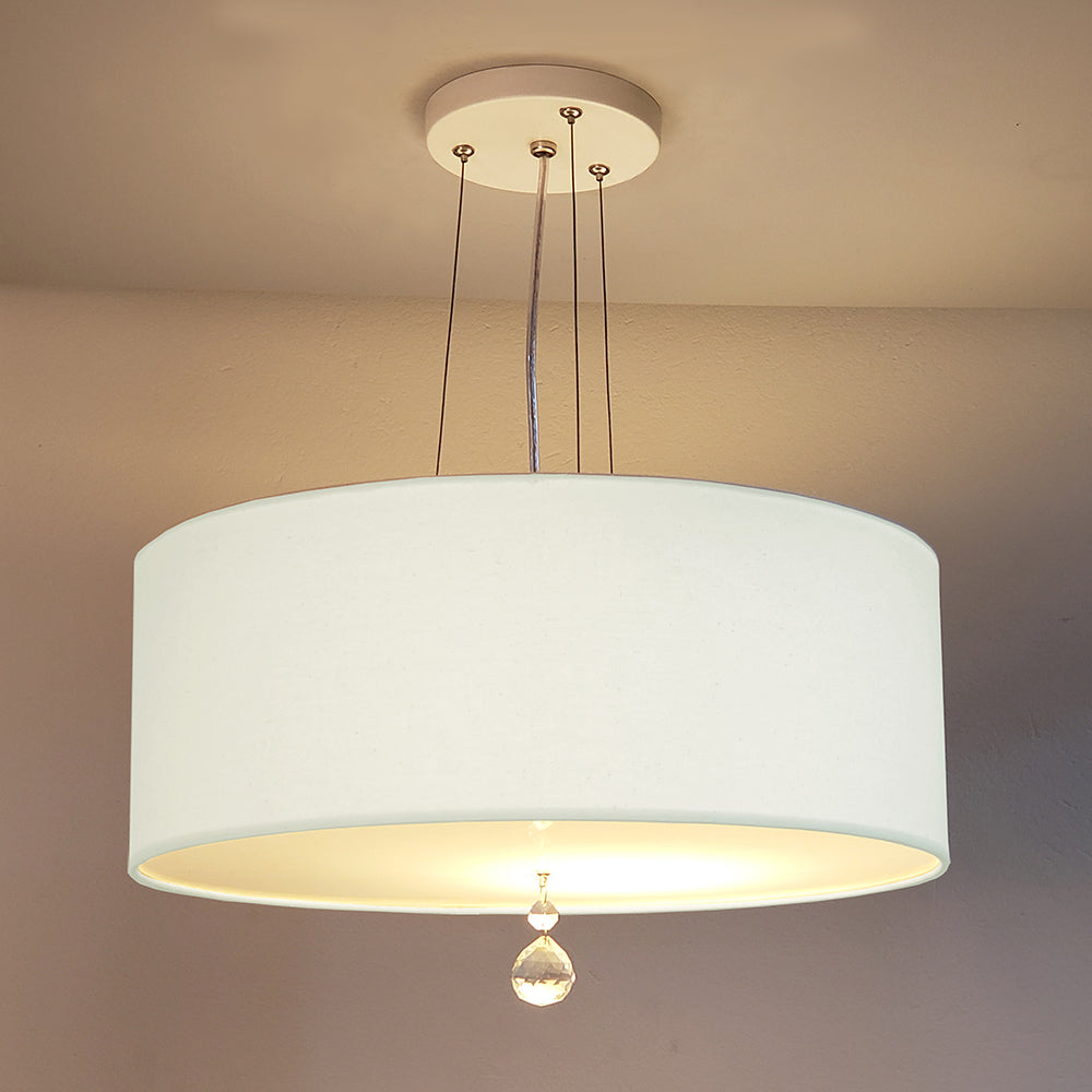 Luminária de Teto Pendente Lili Com Cristal Cúpula 40x15 2 E-27