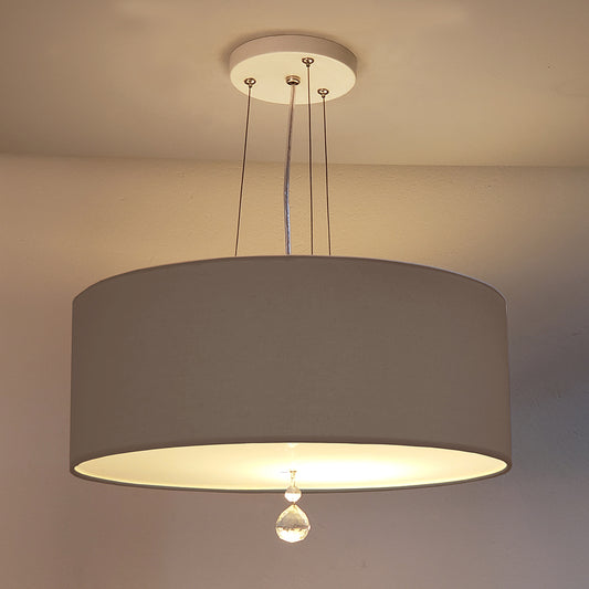 Luminária de Teto Pendente Lili Com Cristal Cúpula 30x15 2 E-27