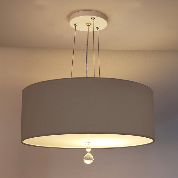 Luminária de Teto Pendente Lili Com Cristal Cúpula 30x15 2 E-27