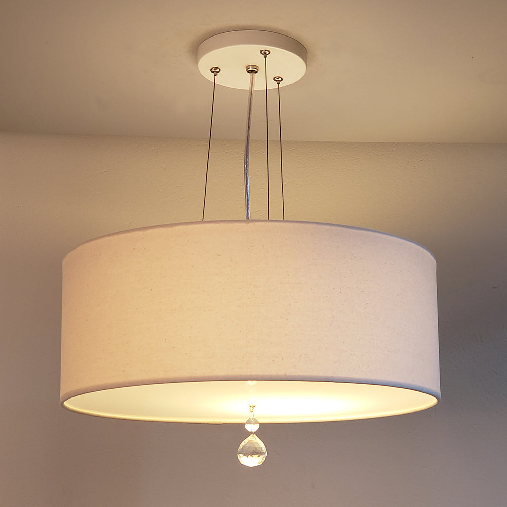 Luminária de Teto Pendente Lili Com Cristal Cúpula 40x15 2 E-27