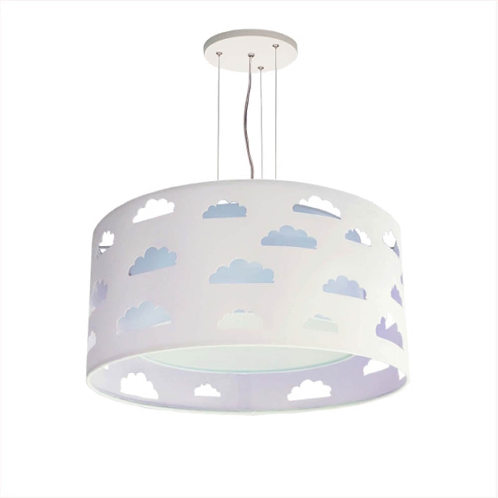 Luminária de Teto Pendente Nuvens Cúpula Dupla 30x16cm