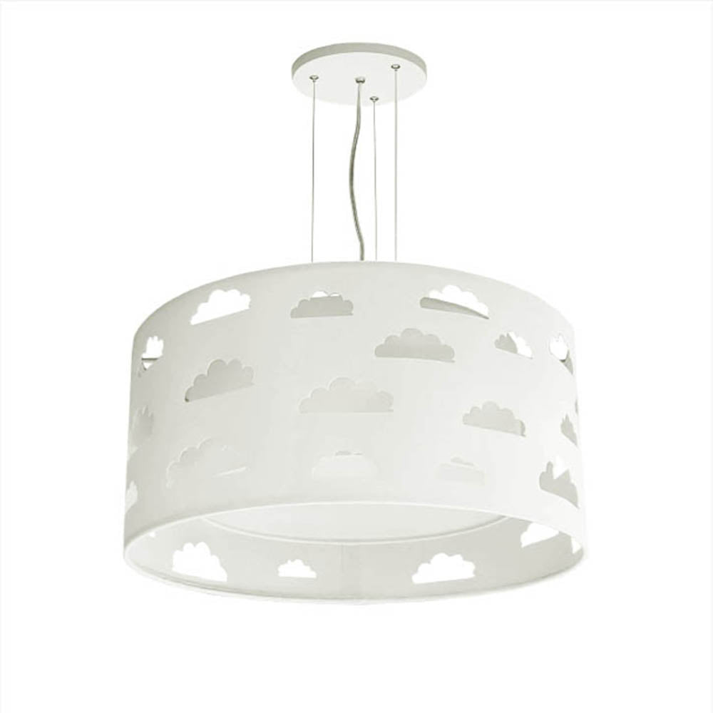 Luminária de Teto Pendente Nuvens Cúpula Dupla 30x16cm