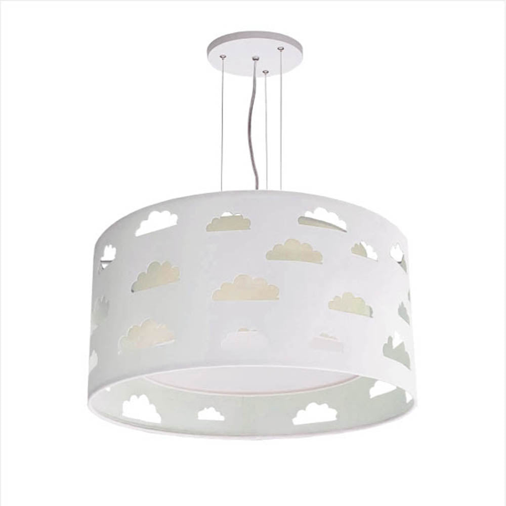 Luminária de Teto Pendente Nuvens Cúpula Dupla 30x16cm
