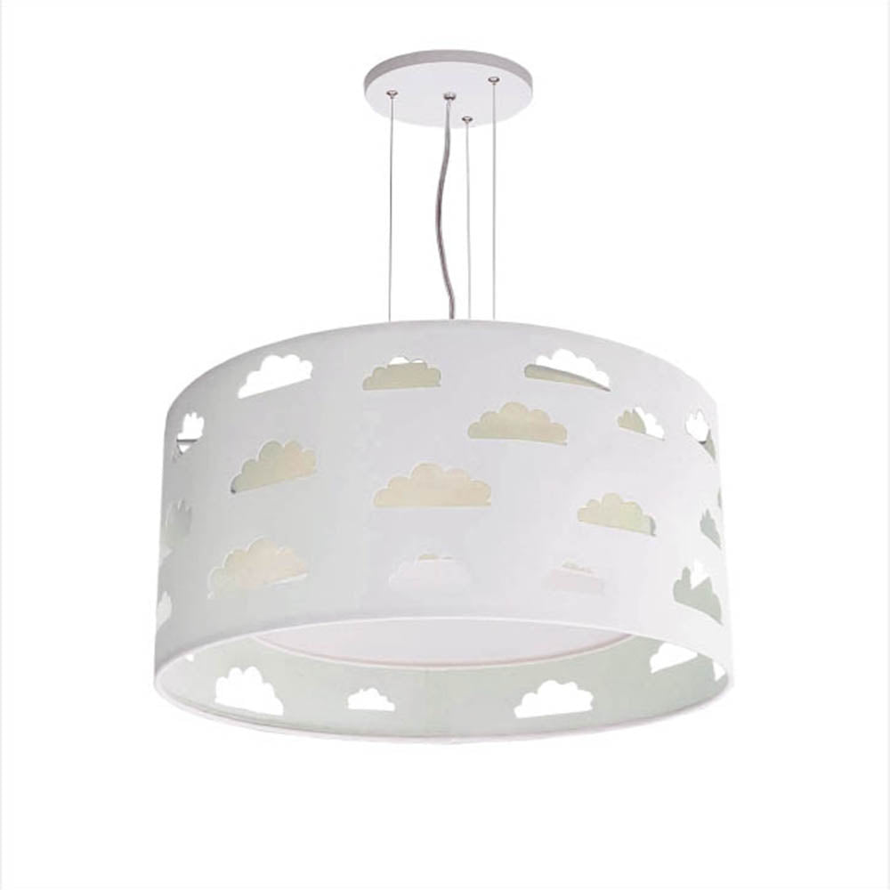 Luminária de Teto Pendente Nuvens Cúpula Dupla 30x16cm