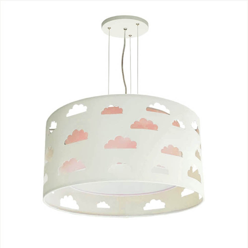 Luminária de Teto Pendente Nuvens Cúpula Dupla 30x16cm