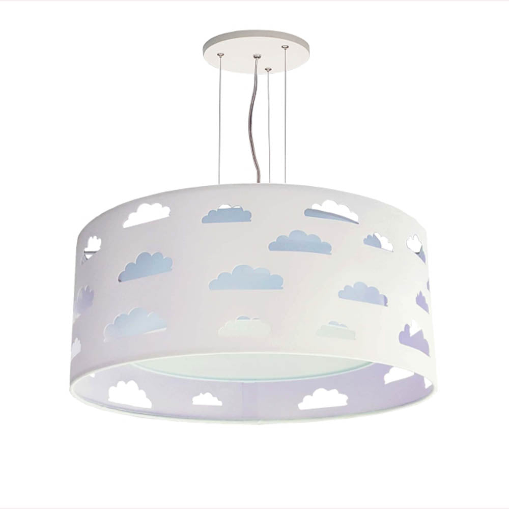 Luminária de Teto Pendente Nuvens Cúpula Dupla 40x16cm