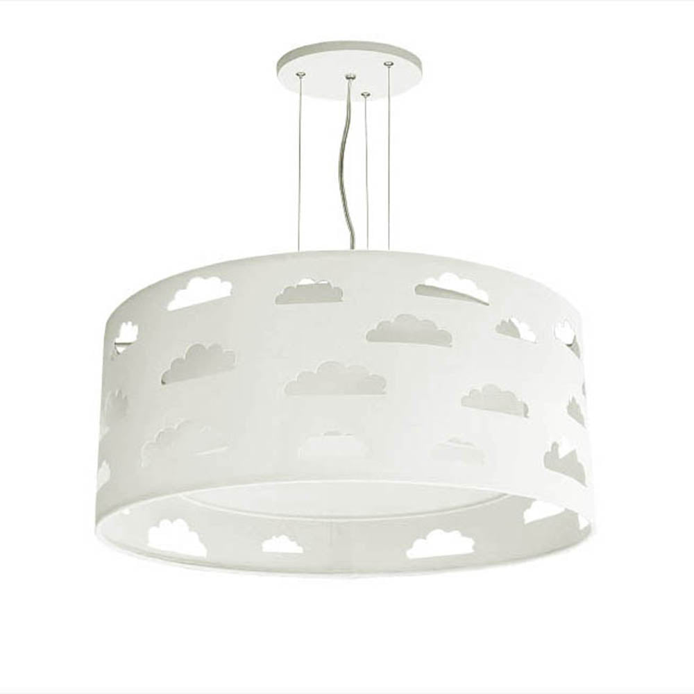 Luminária de Teto Pendente Nuvens Cúpula Dupla 40x16cm