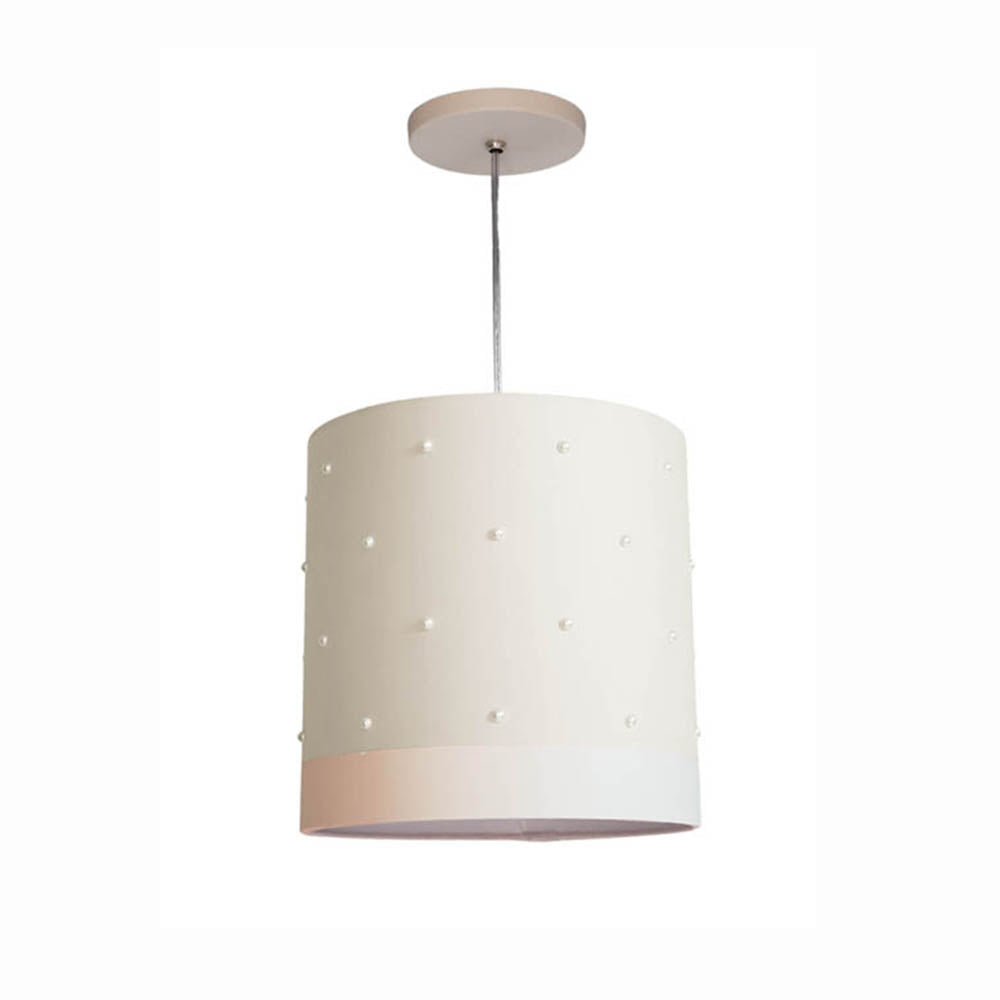 Lustre Pendente Infantil Pérolas - 25X25 Rosa