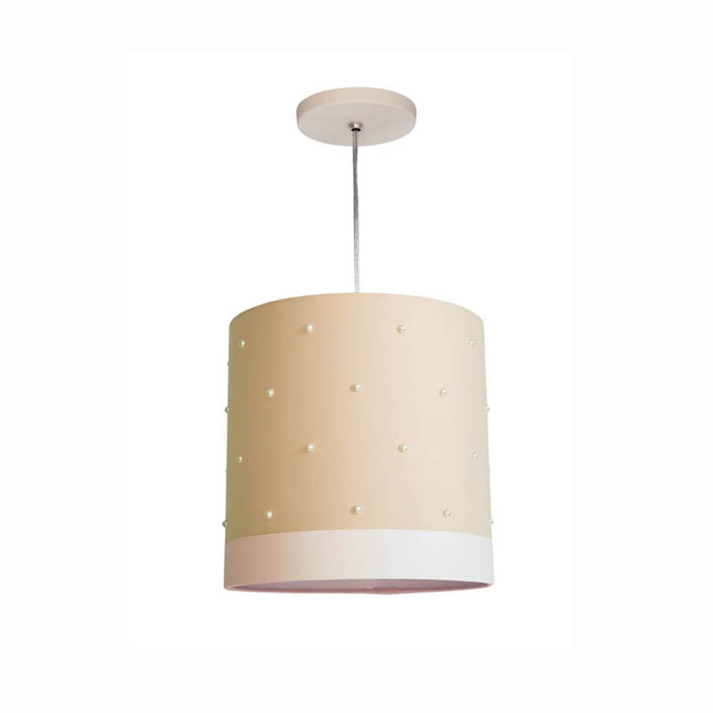 Lustre Pendente Infantil Pérolas - 25X25 Rosa