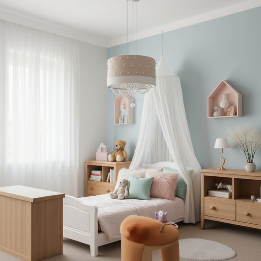 Lustre Pendente Infantil Pérolas com Cristal 30X15 Rosa