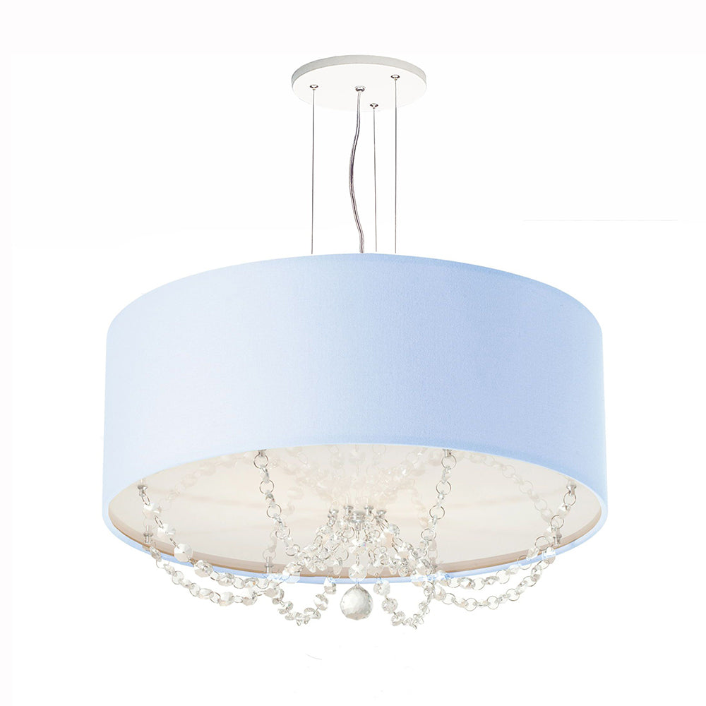 Luminária de Teto Pendente Princesa com Cristais 50X15cm