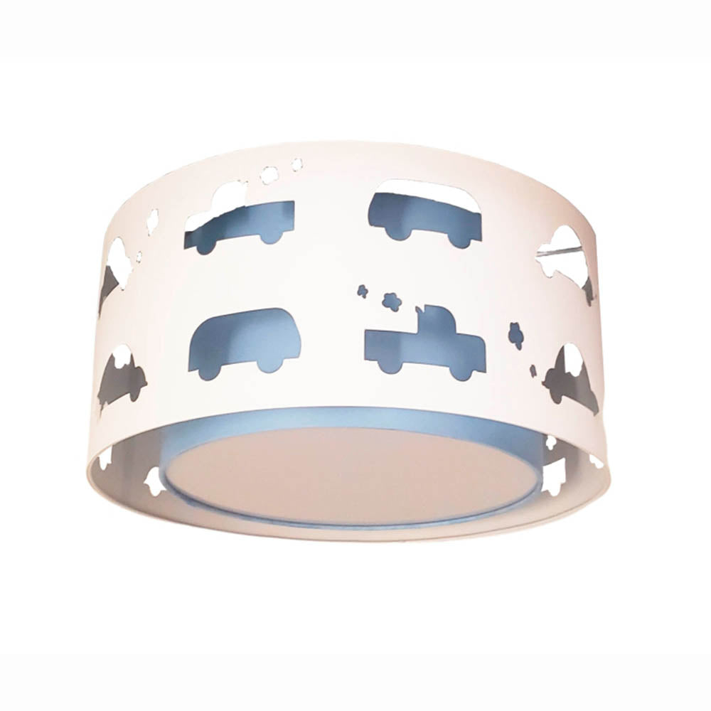 Luminária de teto Plafon Infantil Carrinhos 30x16cm
