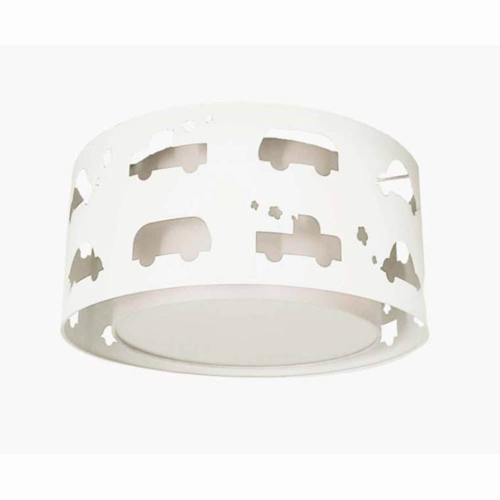 Luminária de teto Plafon Infantil Carrinhos 30x16cm