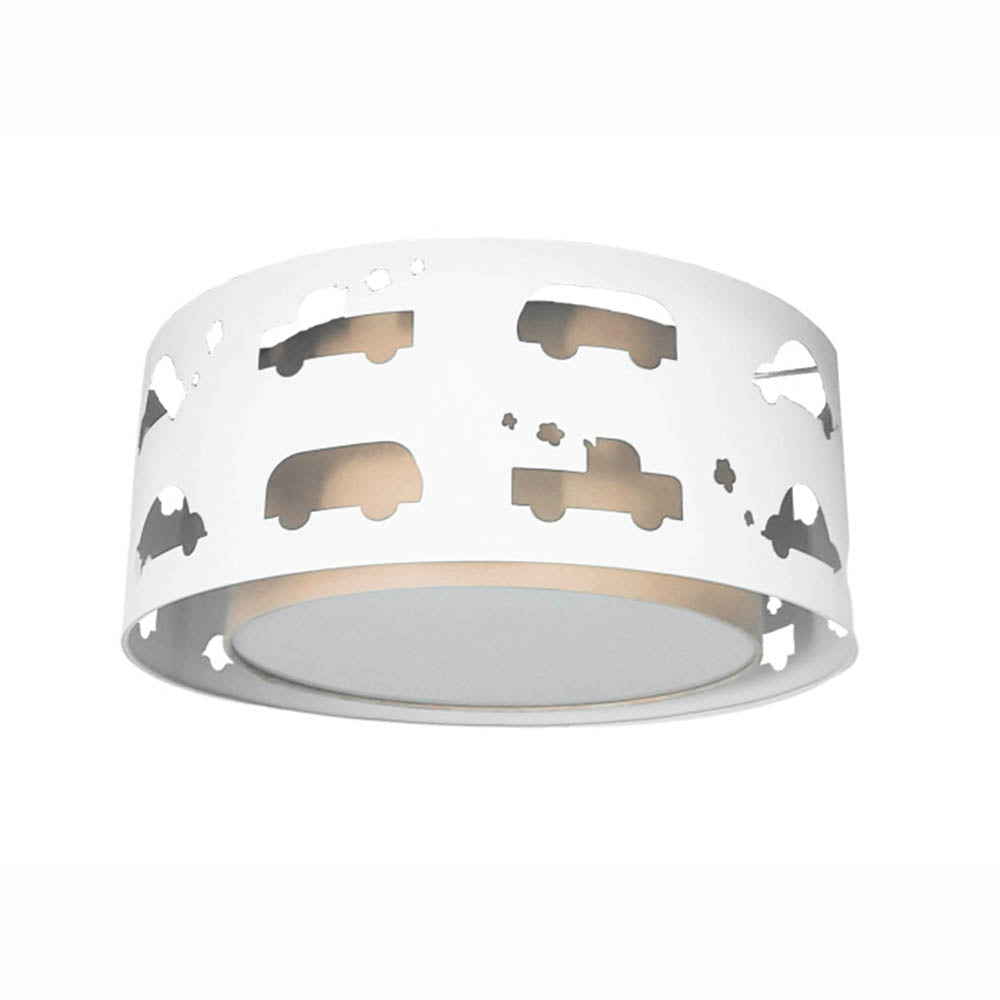 Luminária de teto Plafon Infantil Carrinhos 30x16cm