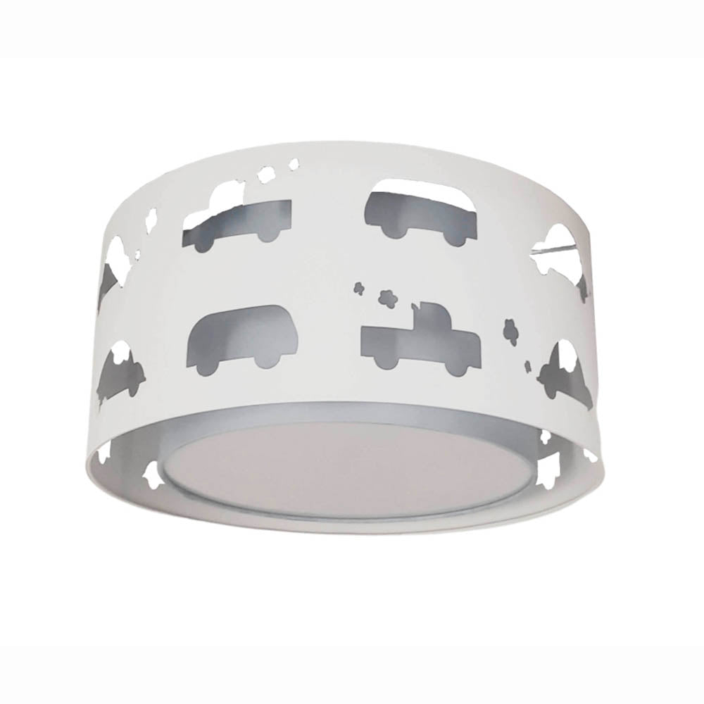 Luminária de teto Plafon Infantil Carrinhos 30x16cm
