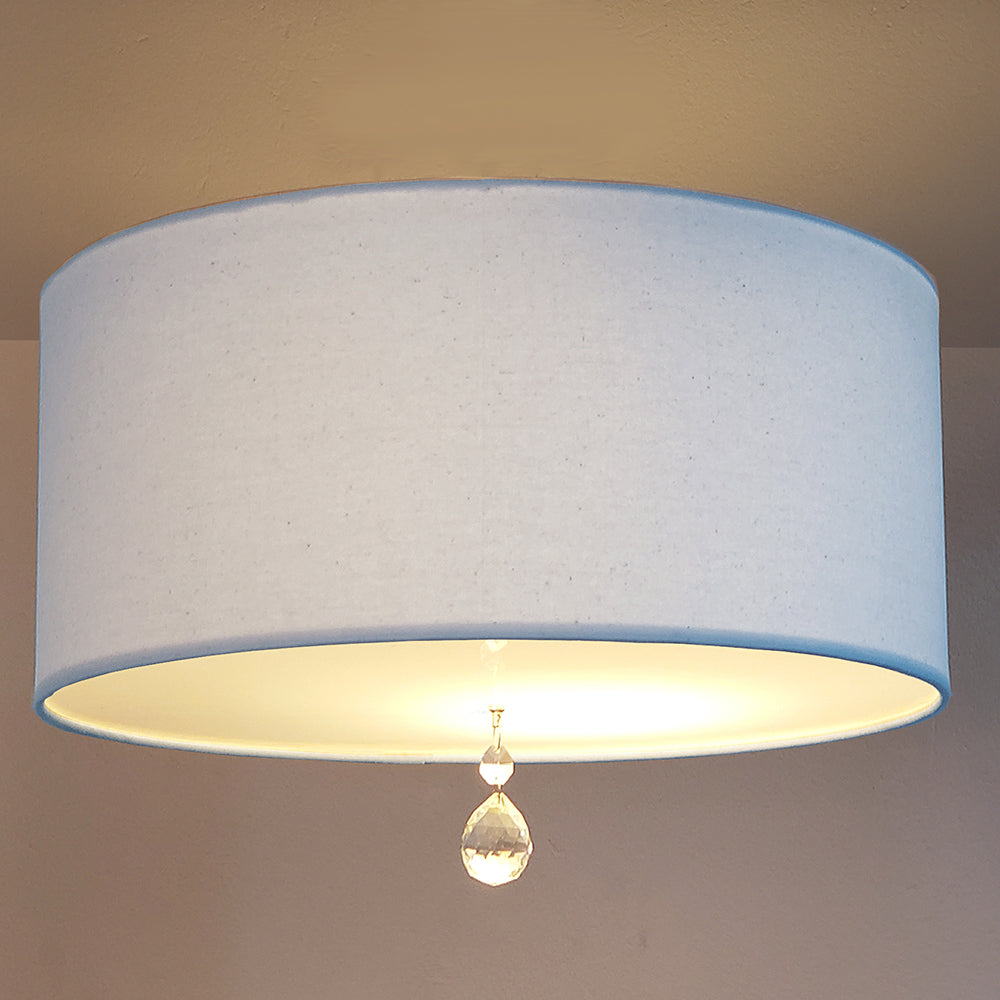 Luminária de Teto Plafon Lili Com Cristal Cúpula 30x15 2-E27 Bivolt.