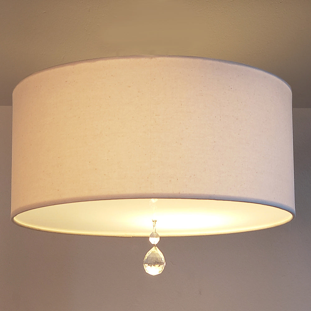 Luminária de Teto Plafon Lili Com Cristal Cúpula 30x15 2-E27 Bivolt.