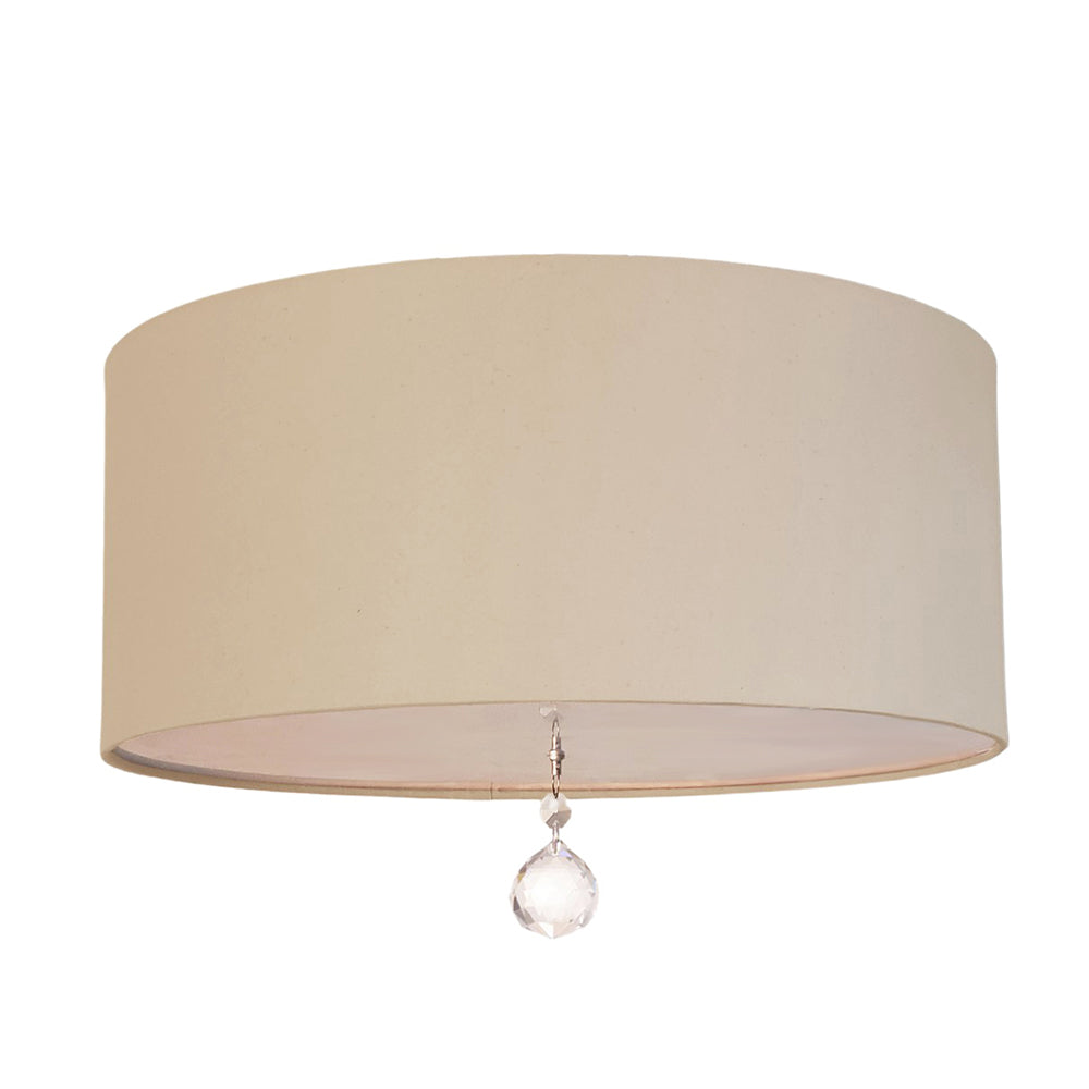 Luminária de Teto Plafon Lili Com Cristal Cúpula 30x15 2-E27 Bivolt.