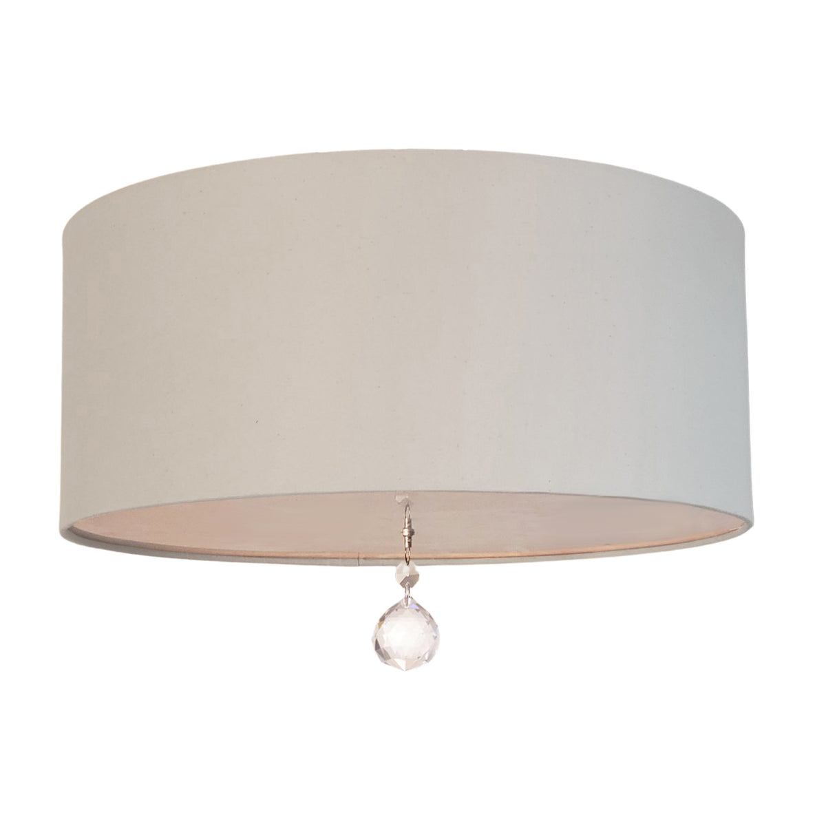 Luminária de Teto Plafon Lili Com Cristal Cúpula 30x15 2-E27 Bivolt.