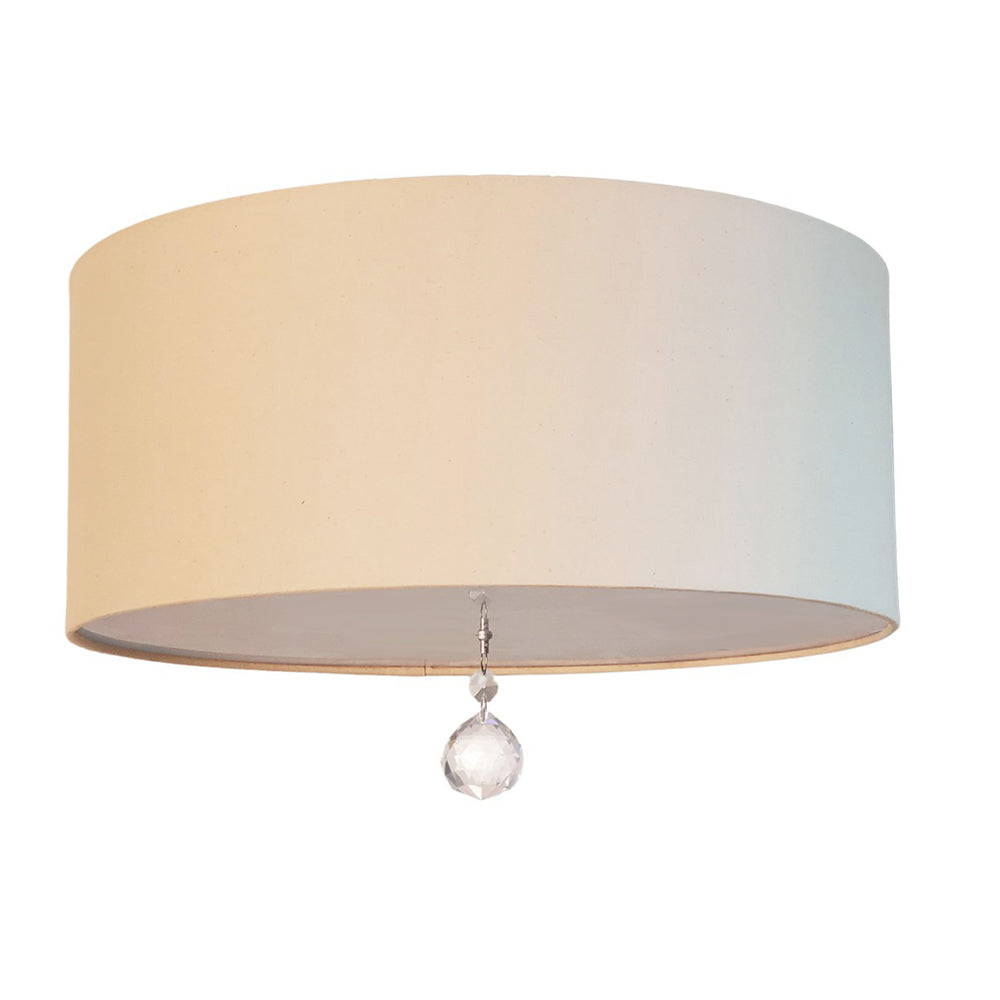 Luminária de Teto Plafon Lili Com Cristal Cúpula 30x15 2-E27 Bivolt.