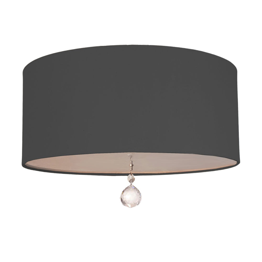 Luminária de Teto Plafon Lili Com Cristal Cúpula 30x15 2-E27 Bivolt.