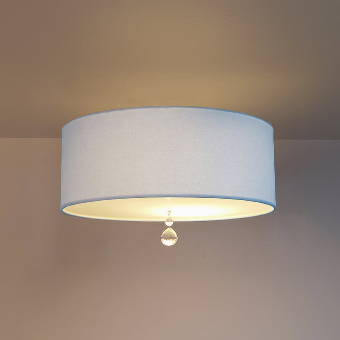 Luminária de Teto Plafon Lili Com Cristal Cúpula 50x15 3 E-27 Bivolt